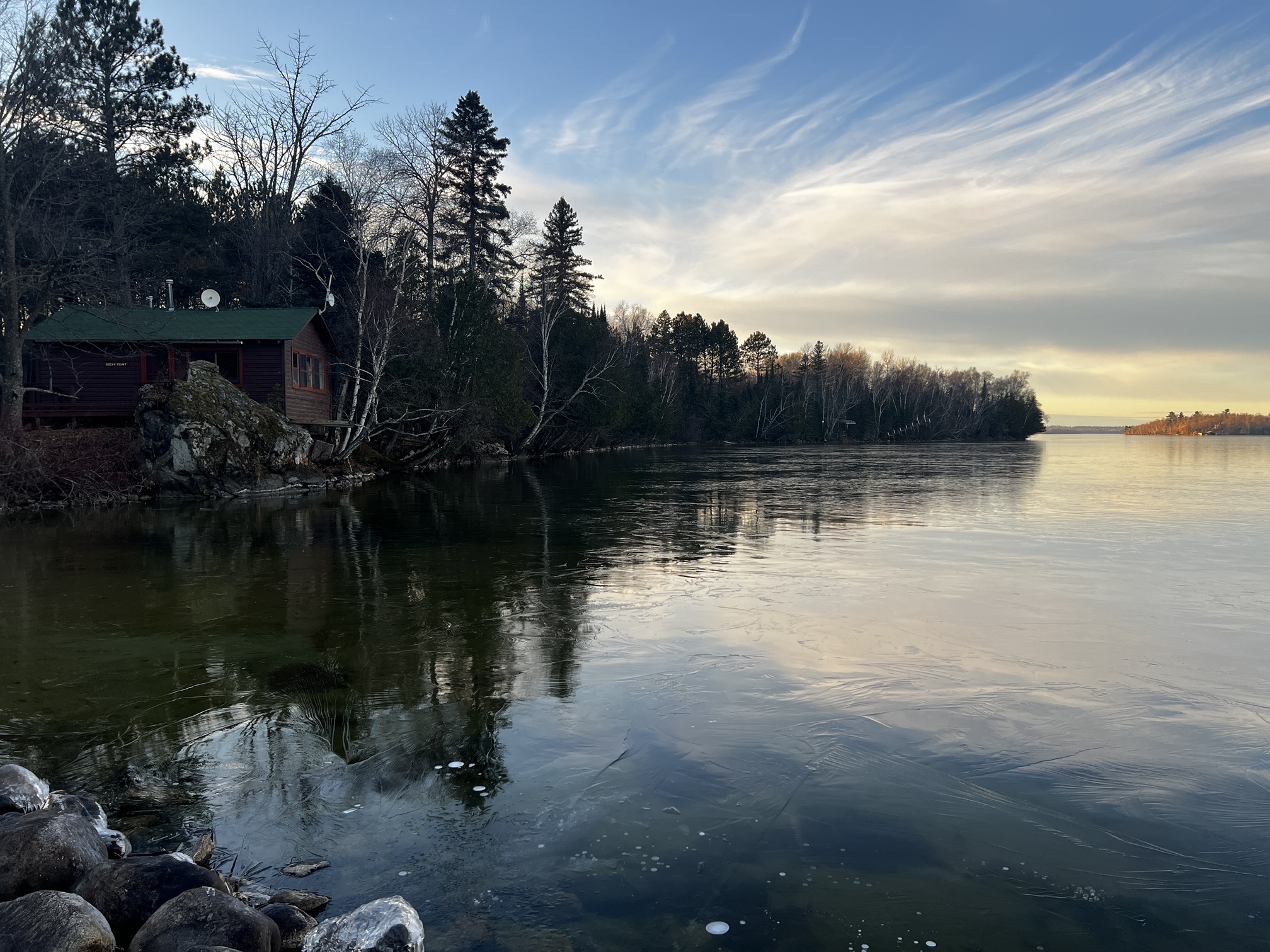 Rocky Point Ice Grey Wolf Lodge Cabins Orr, MN